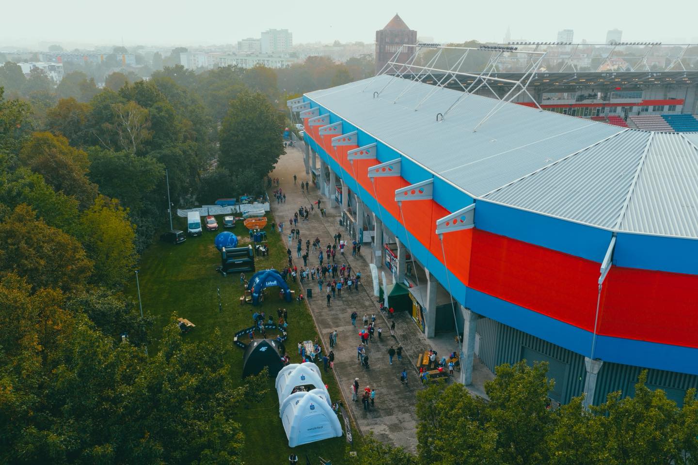 Fot. M. Buksa/ UM w Gliwicach Stadion z lotu ptaka