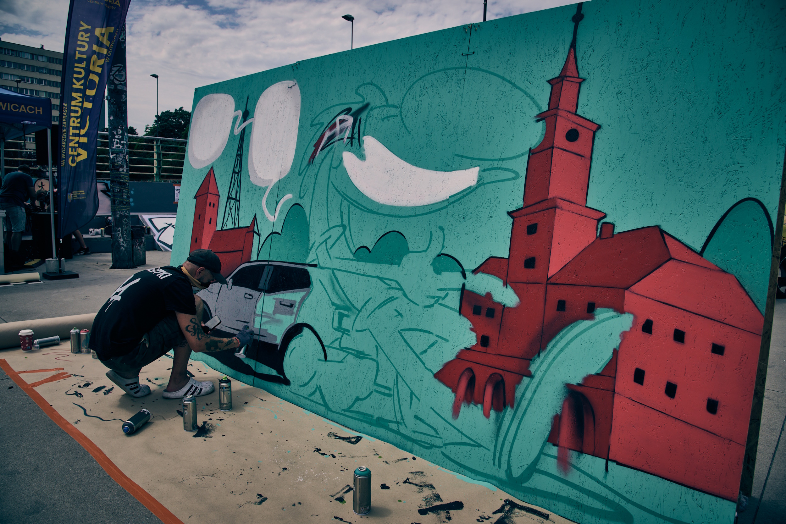 Fot. M. Buksa/ UM w Gliwicach Graffiti na placu Krakowskim