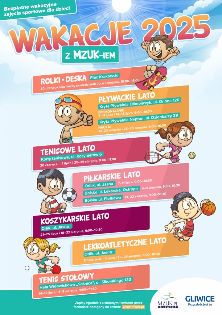 Mat. graf. organizatora Plakat Wakacji z MZUK-iem