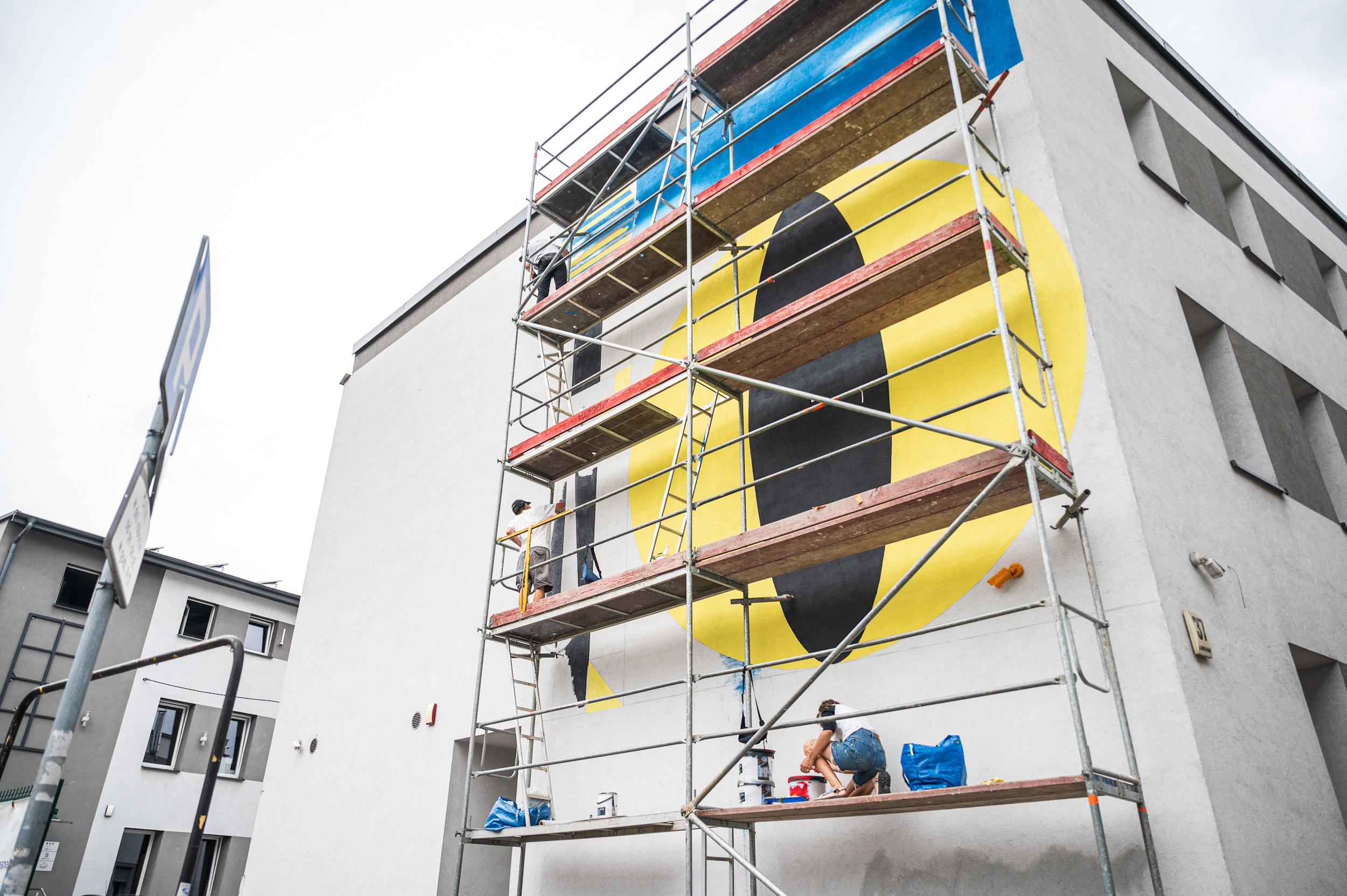 Fot. K. Krzętowski/Biennale Gliwice Powstawanie muralu