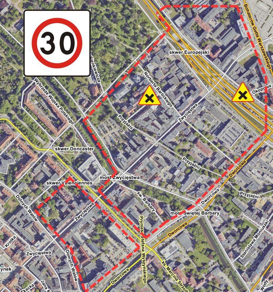 grafika - M. Kondrusiewicz/ZDM Gliwice, MSiP Gliwice mapa