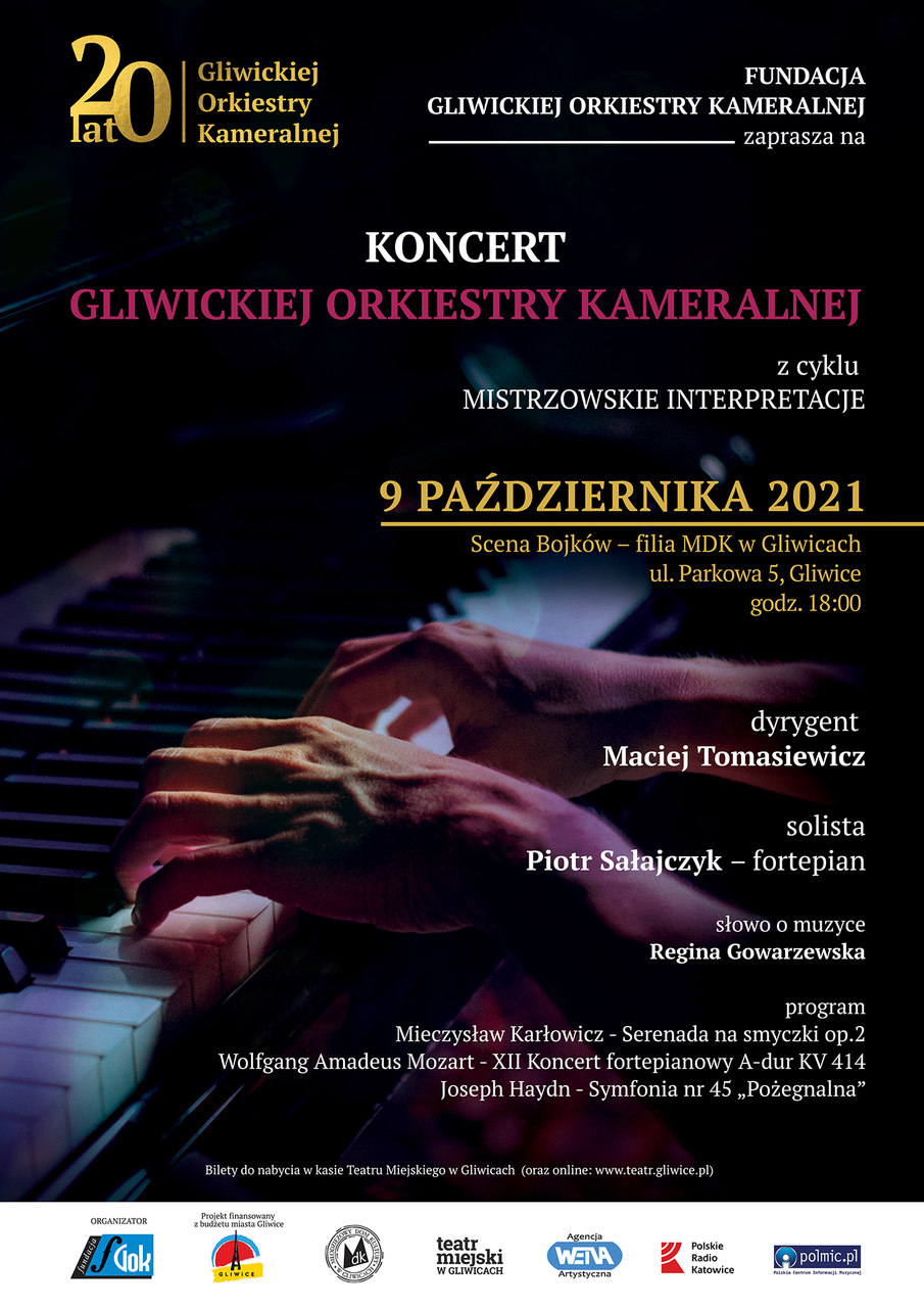 Koncert Gliwickiej Orkiestry Kameralnej z cyklu "Mistrzowskie Interpretacje" 