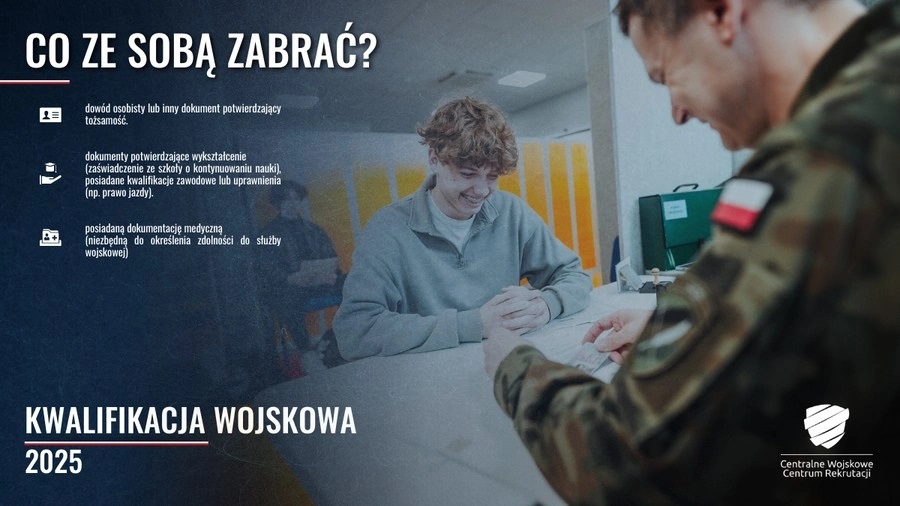 Infografika promująca kwalifikację wojskową