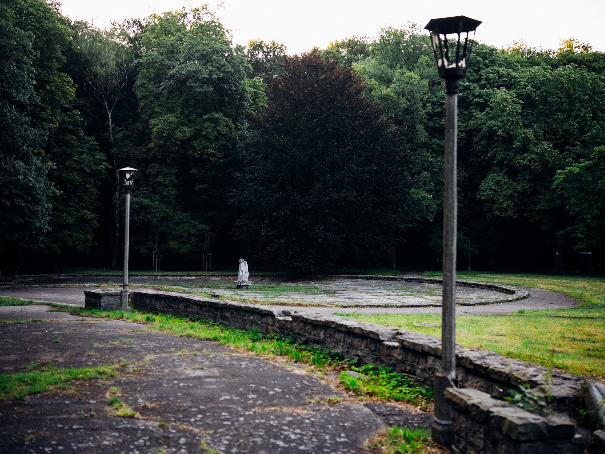 park przy Chorzowskiej z lotu ptaka