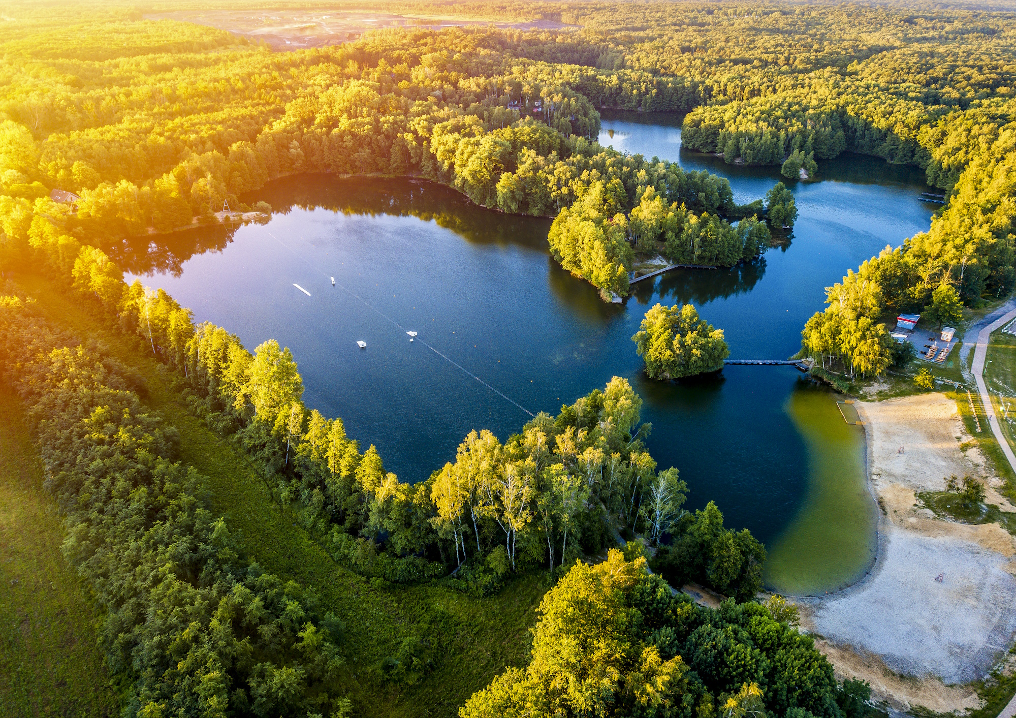 Fot. J.Szymik/UM Gliwice jezioro, ujęcie z góry
