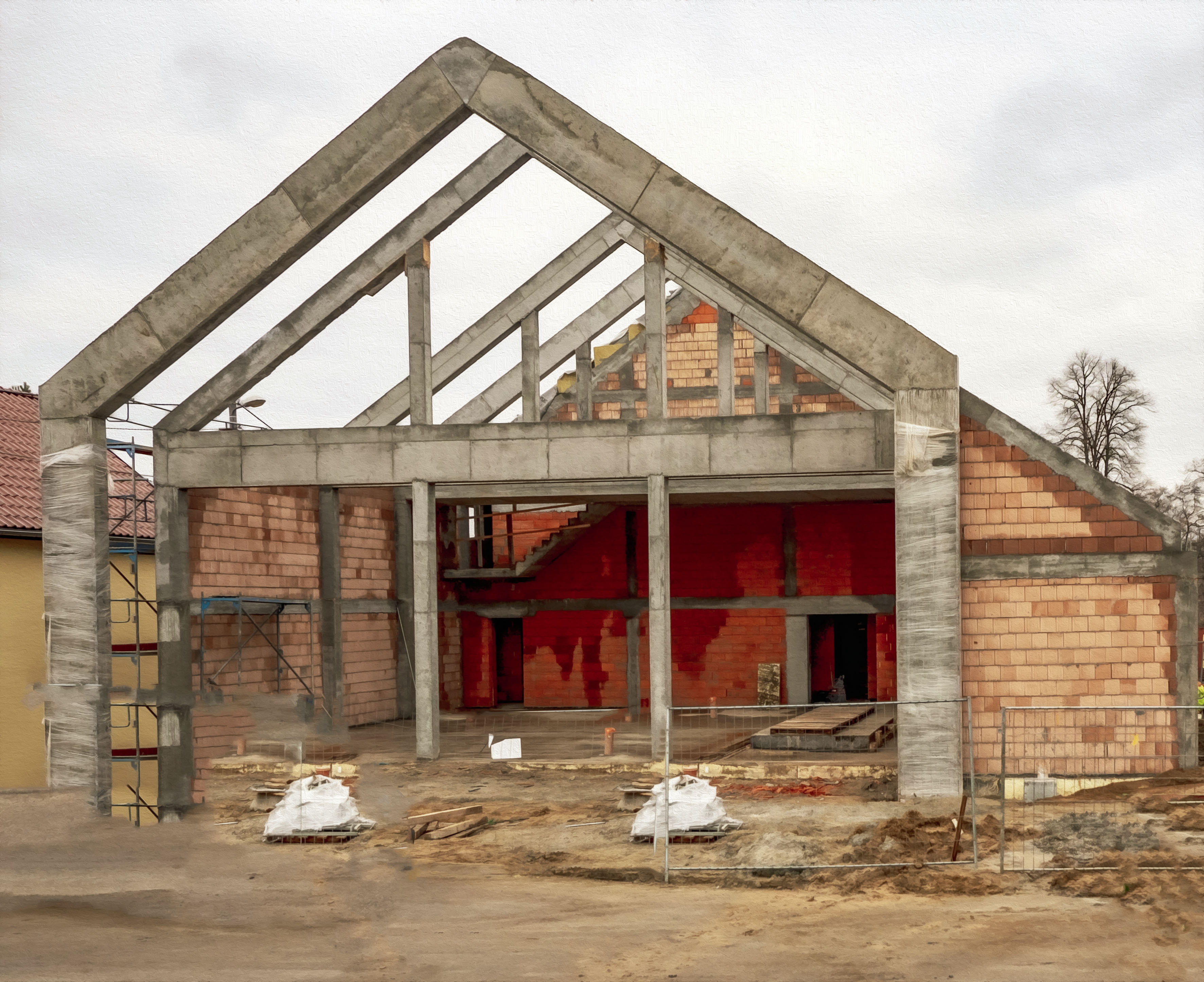 Budowana nowa remiza strażacka OSP Brzezinka