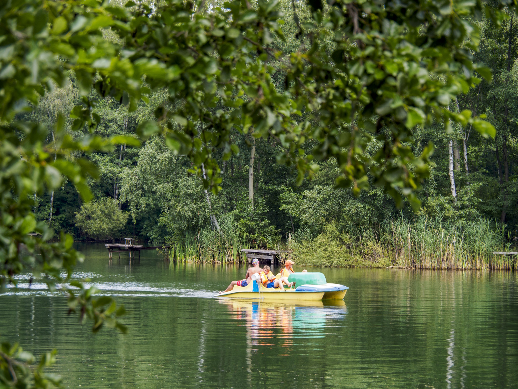 Fot. G.Ożga/UM Gliwice rower wodny na wodzie
