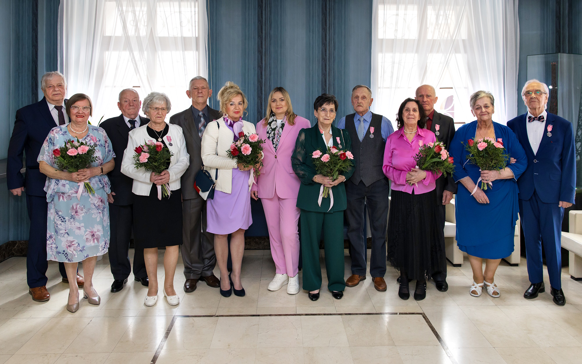 Fot. D.Nita-Garbiec/UM Gliwice prezydent Gliwic z jubilatami w Ratuszu