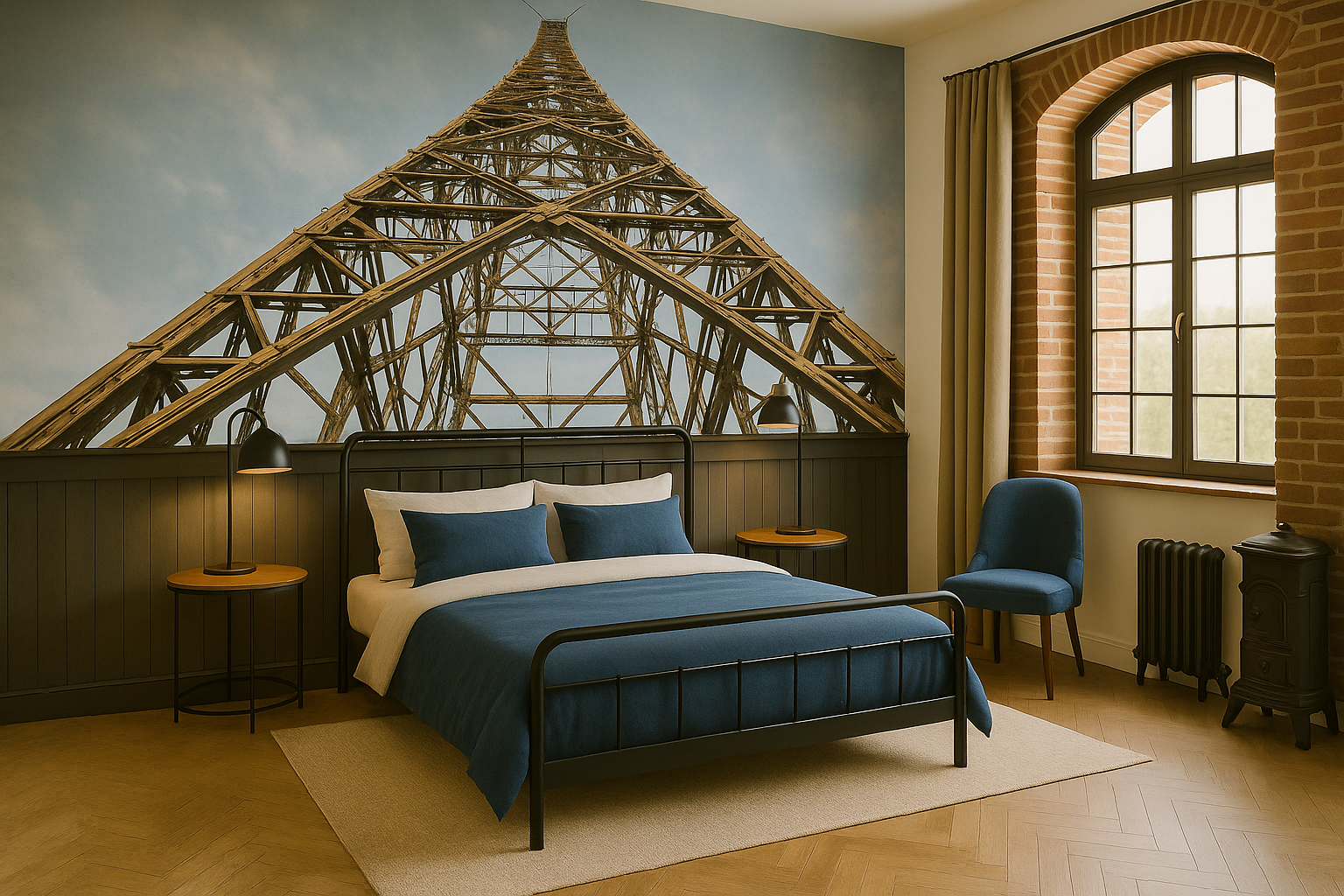 Przykładowy pokój wizualizacja z grafiką Radiostacji