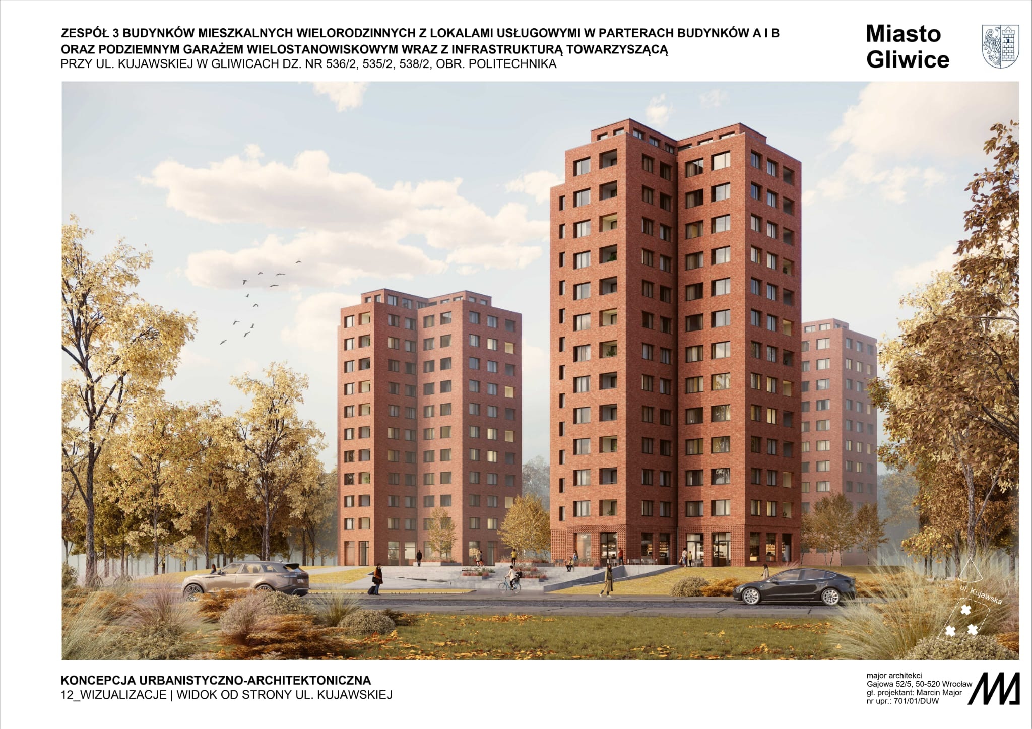 budynki nowego osiedla, wizualizacja