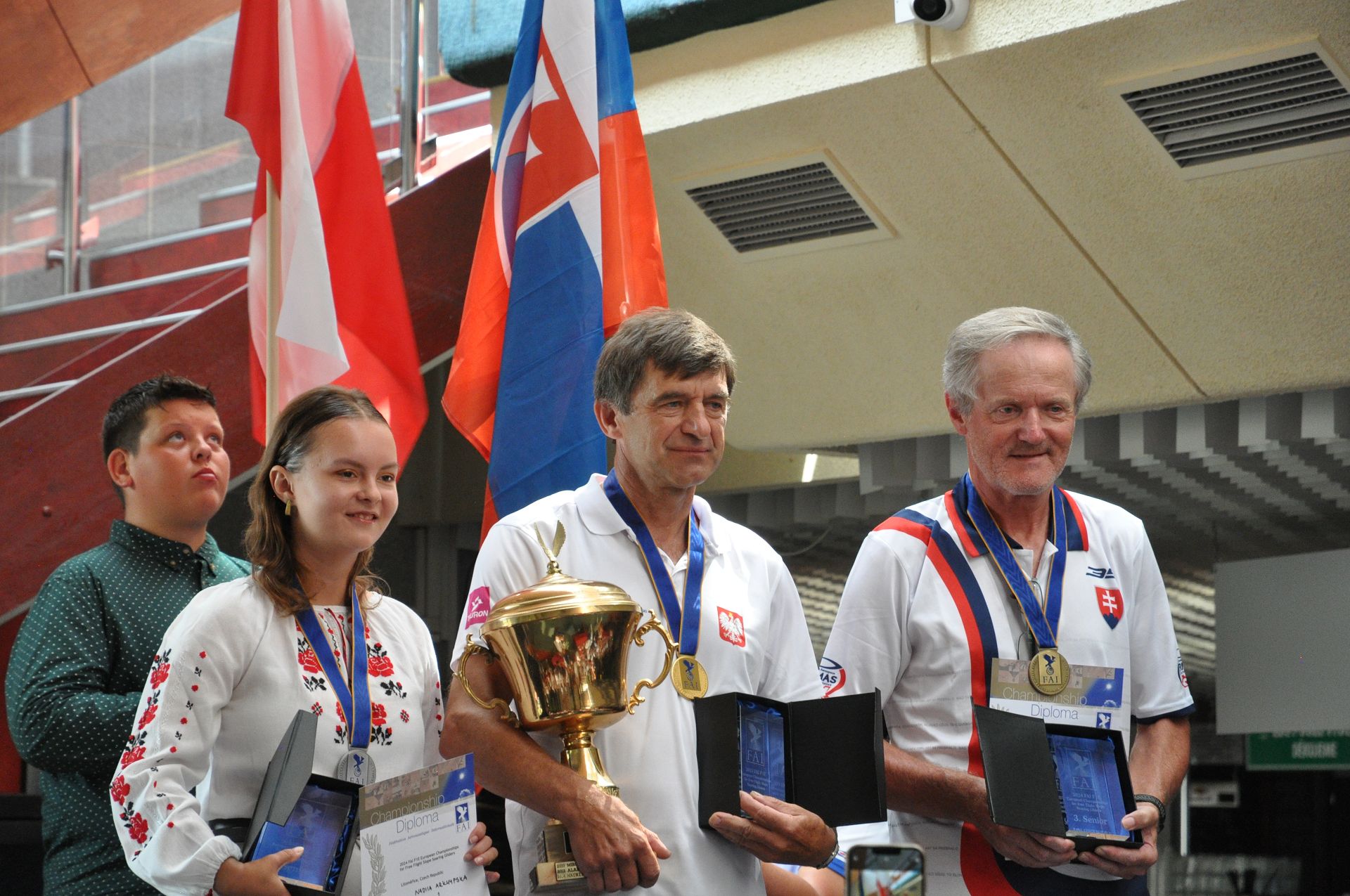 Czesław Ziober na podium