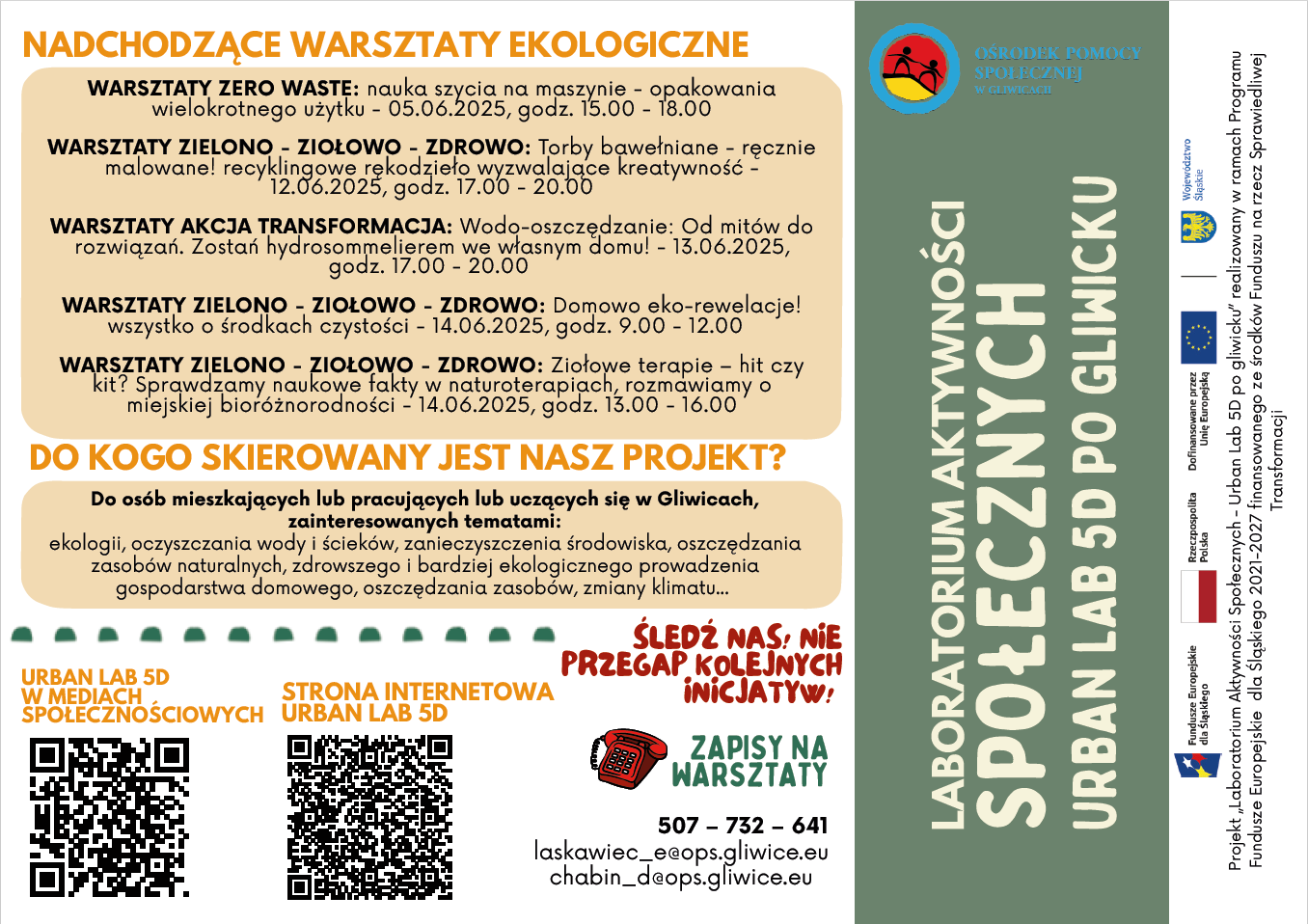 Mat. graf. organizatora Grafika promująca projekt