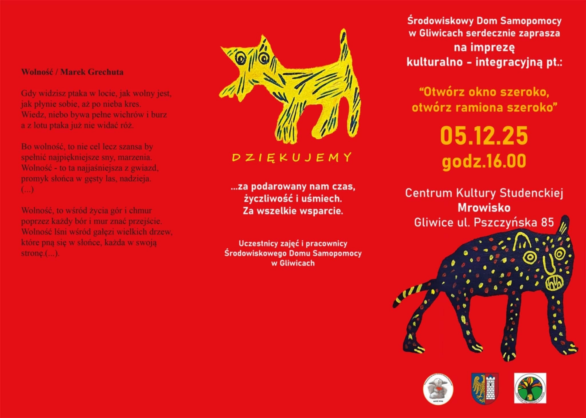 Plakat informujący o wydarzeniu. Informacje w tekście.