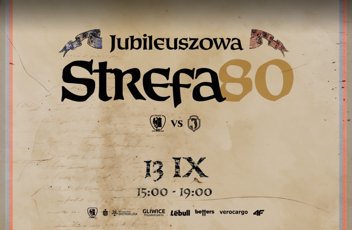 Świętujmy jubileusz Piasta Gliwice w Strtefie80
