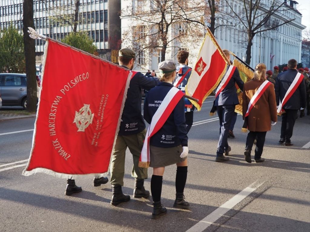 Jak harcerze z Hufca ZHP Ziemi Gliwickiej uczcili Święto Niepodległości