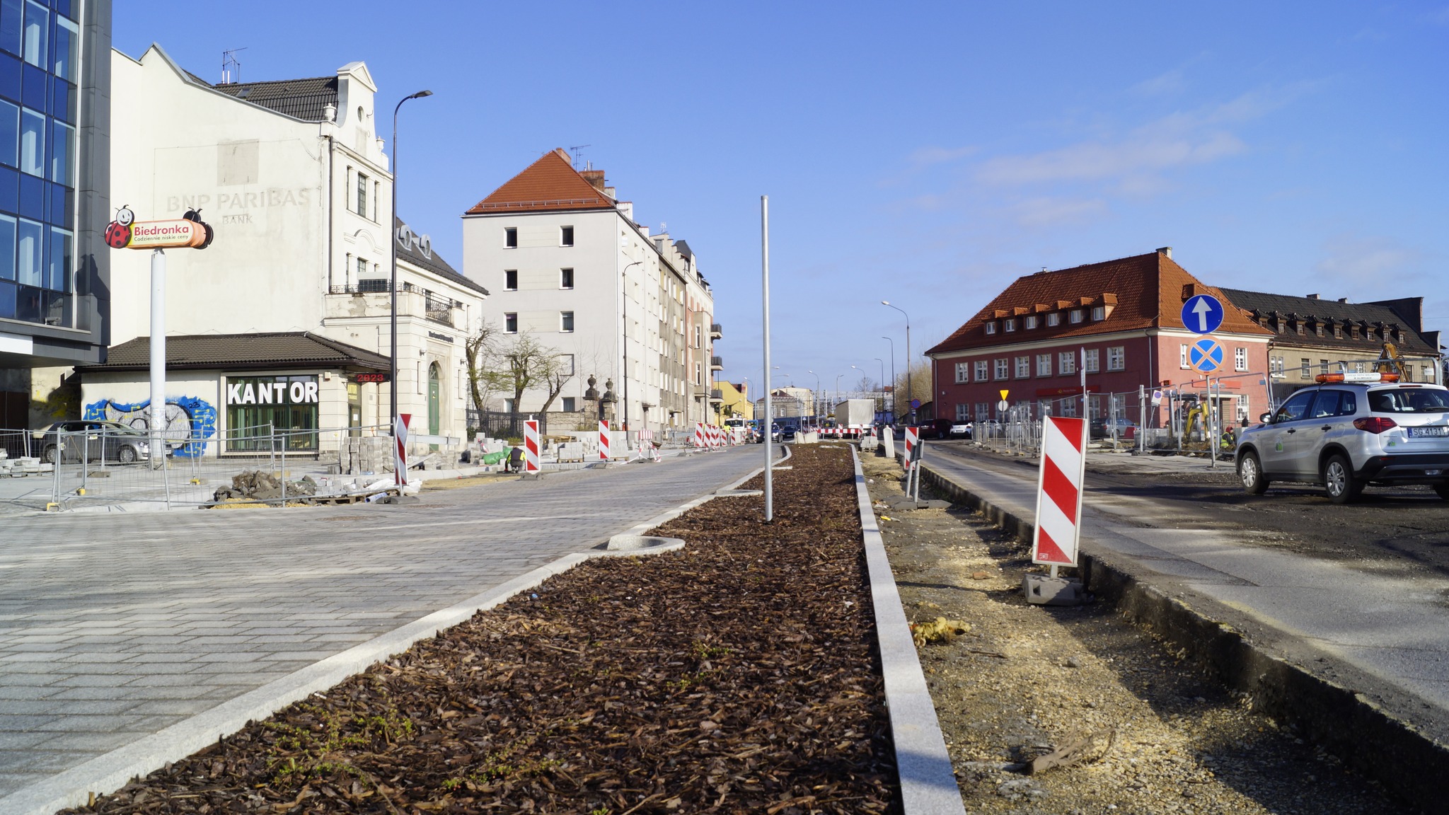 Przebudowywana ul. Bohaterów Getta Warszawskiego