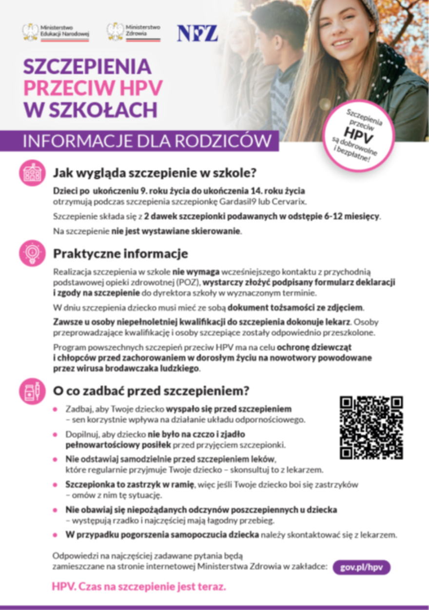 Szczepienie przeciw HPV w szkołach