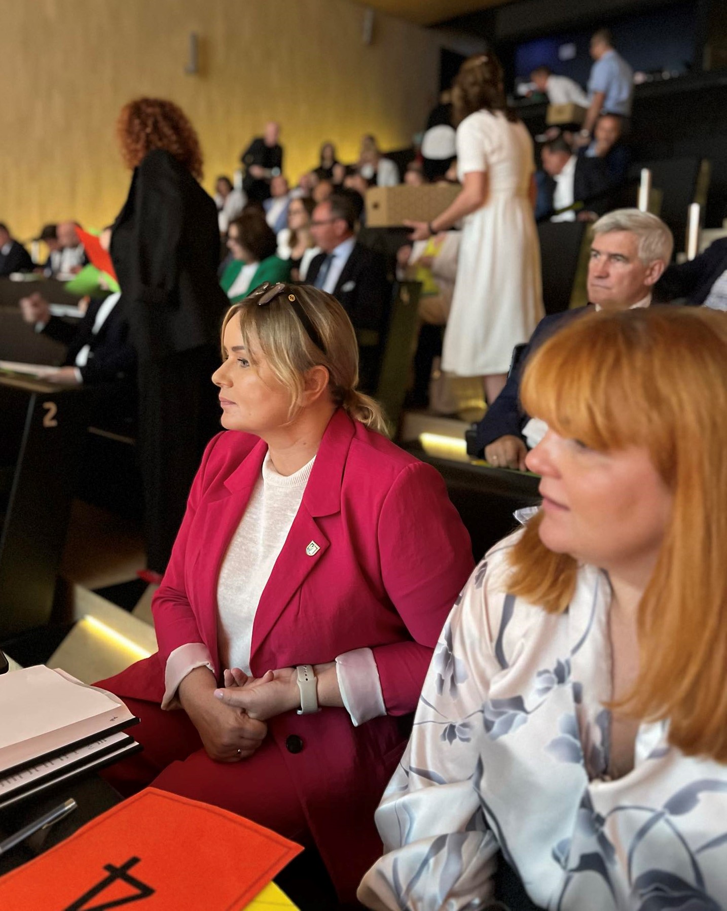 Zdjęcie prezydent Gliwic podczas obrad