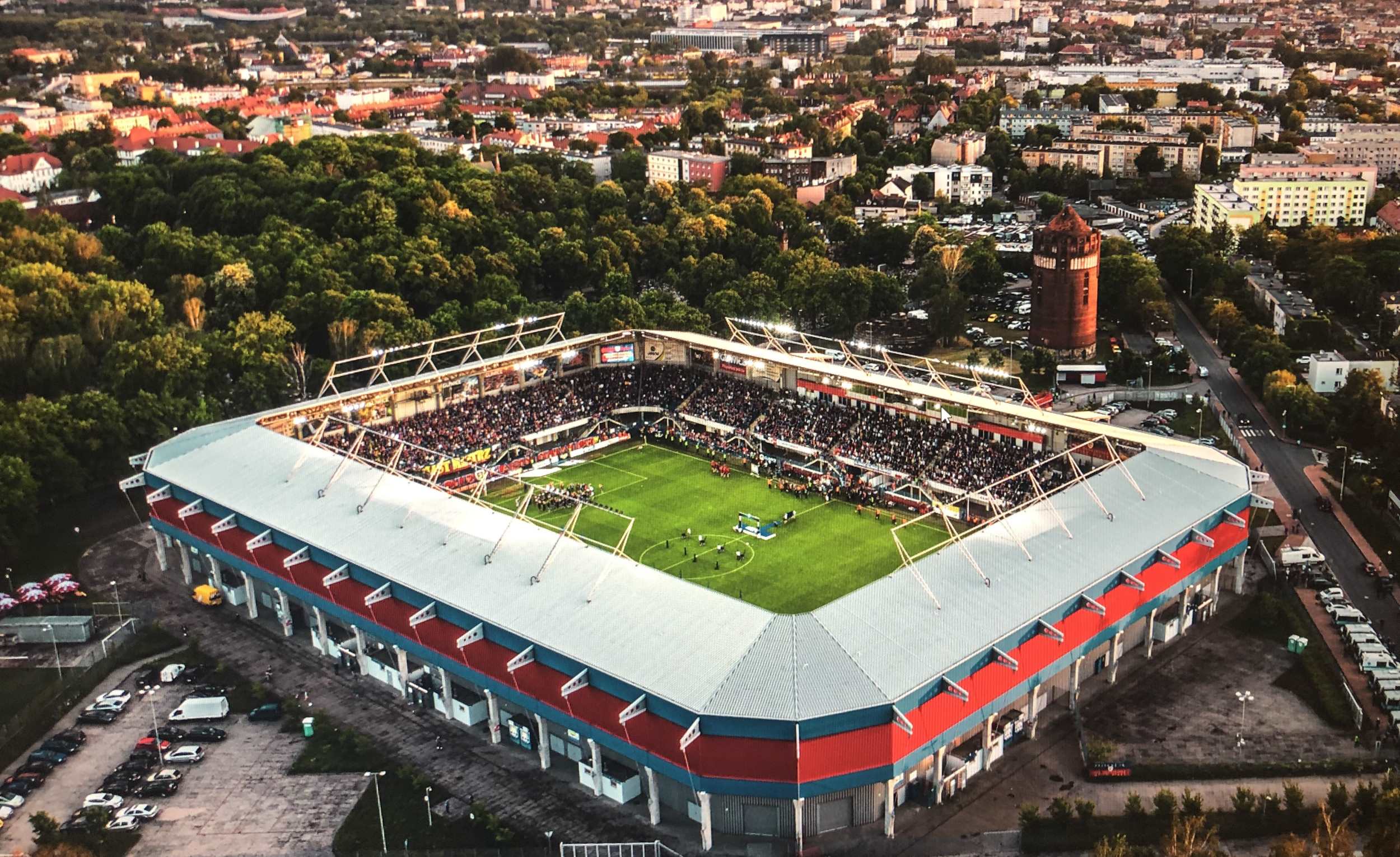 Zdjęcie stadionu Piasta z góry